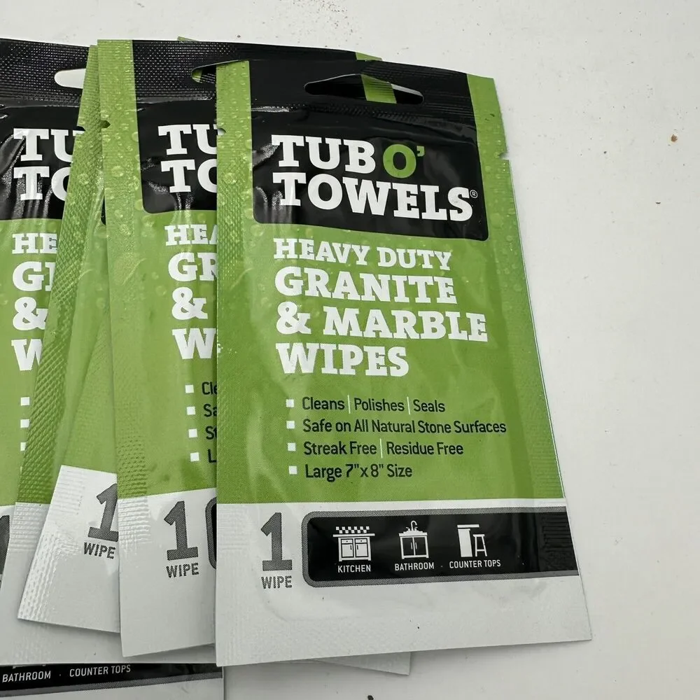 FedPro Tub O' Towels Granite and Marble Wipes 25 Single Use Packs